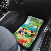 Hawaii Penguin Couple Car Mats Hawaiian Kakau - Tropical Summer Vibes LT14 - Polynesian Pride