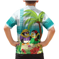 Hawaii Penguin Couple Family Matching Mermaid Dress and Hawaiian Shirt Hawaiian Kakau - Tropical Summer Vibes LT14 - Polynesian Pride