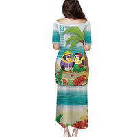 Hawaii Penguin Couple Family Matching Puletasi and Hawaiian Shirt Hawaiian Kakau - Tropical Summer Vibes LT14 - Polynesian Pride