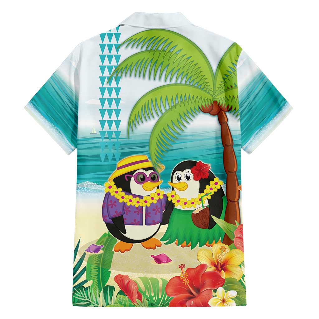 Hawaii Penguin Couple Family Matching Summer Maxi Dress and Hawaiian Shirt Hawaiian Kakau - Tropical Summer Vibes LT14 - Polynesian Pride