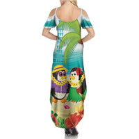 Hawaii Penguin Couple Family Matching Summer Maxi Dress and Hawaiian Shirt Hawaiian Kakau - Tropical Summer Vibes LT14 - Polynesian Pride