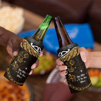 New Zealand Matariki 4 in 1 Can Cooler Tumbler Maori New Year Silver Fern And Lizard - Gold LT14 - Polynesian Pride
