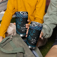 New Zealand Matariki Tumbler Cup Maori New Year Silver Fern And Lizard - Turquosie