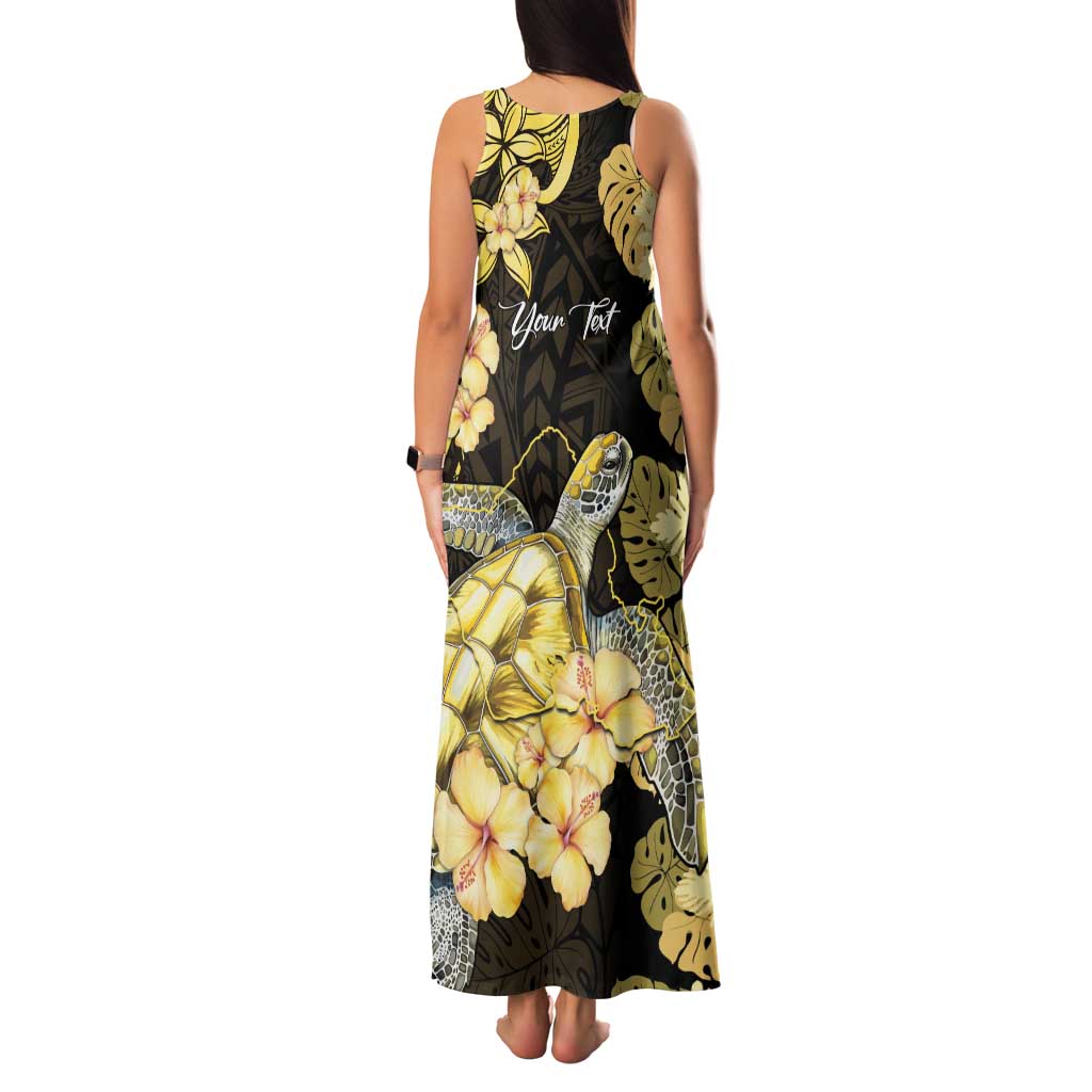Personalised Aloha Hawaii Oahu Island Family Matching Tank Maxi Dress and Hawaiian Shirt Gathering Place Sea Turtle Ilima Flowers LT14 - Polynesian Pride