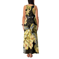 Personalised Aloha Hawaii Oahu Island Family Matching Tank Maxi Dress and Hawaiian Shirt Gathering Place Sea Turtle Ilima Flowers LT14 - Polynesian Pride