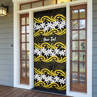 Personalised Cook Islands Aitutaki Door Cover Tiare Maori Polynesian Waves Tattoo