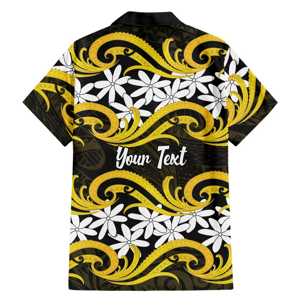 Personalised Cook Islands Aitutaki Family Matching Tank Maxi Dress and Hawaiian Shirt Tiare Maori Polynesian Waves Tattoo LT14 - Polynesian Pride