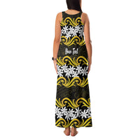 Personalised Cook Islands Aitutaki Family Matching Tank Maxi Dress and Hawaiian Shirt Tiare Maori Polynesian Waves Tattoo LT14 - Polynesian Pride