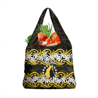 Personalised Cook Islands Aitutaki Grocery Bag Tiare Maori Polynesian Waves Tattoo