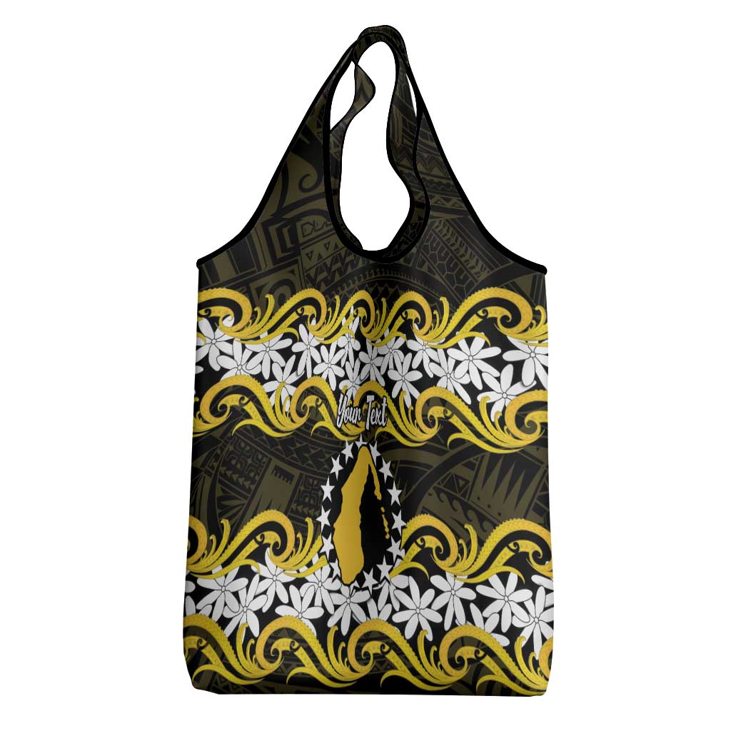 Personalised Cook Islands Aitutaki Grocery Bag Tiare Maori Polynesian Waves Tattoo