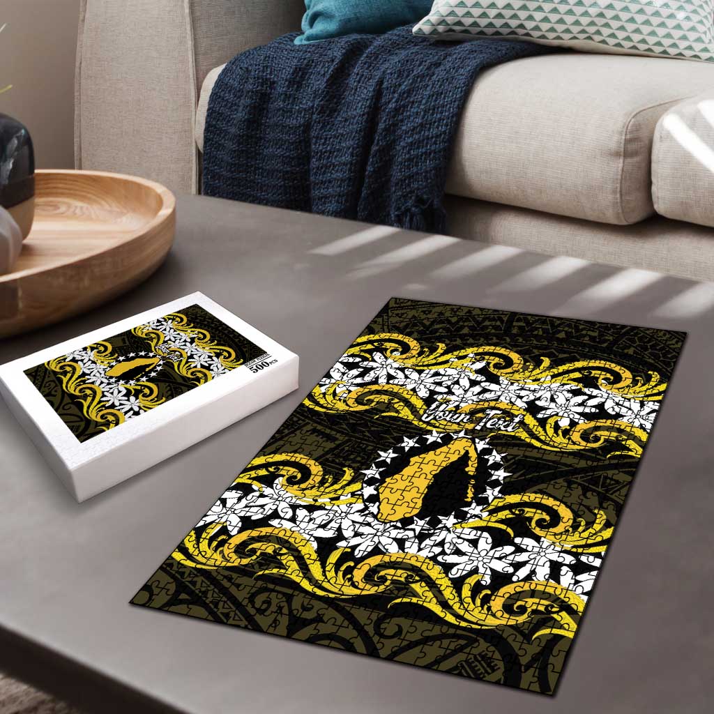 Personalised Cook Islands Aitutaki Puzzle Tiare Maori Polynesian Waves Tattoo