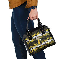 Personalised Cook Islands Aitutaki Shoulder Handbag Tiare Maori Polynesian Waves Tattoo