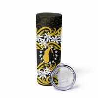Personalised Cook Islands Aitutaki Skinny Tumbler Tiare Maori Polynesian Waves Tattoo