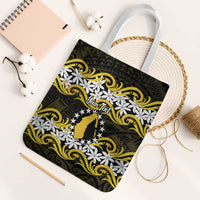 Personalised Cook Islands Aitutaki Tote Bag Tiare Maori Polynesian Waves Tattoo