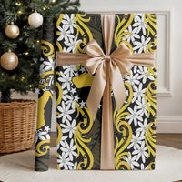 Personalised Cook Islands Aitutaki Wrapping Paper Tiare Maori Polynesian Waves Tattoo
