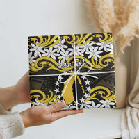 Personalised Cook Islands Aitutaki Wrapping Paper Tiare Maori Polynesian Waves Tattoo