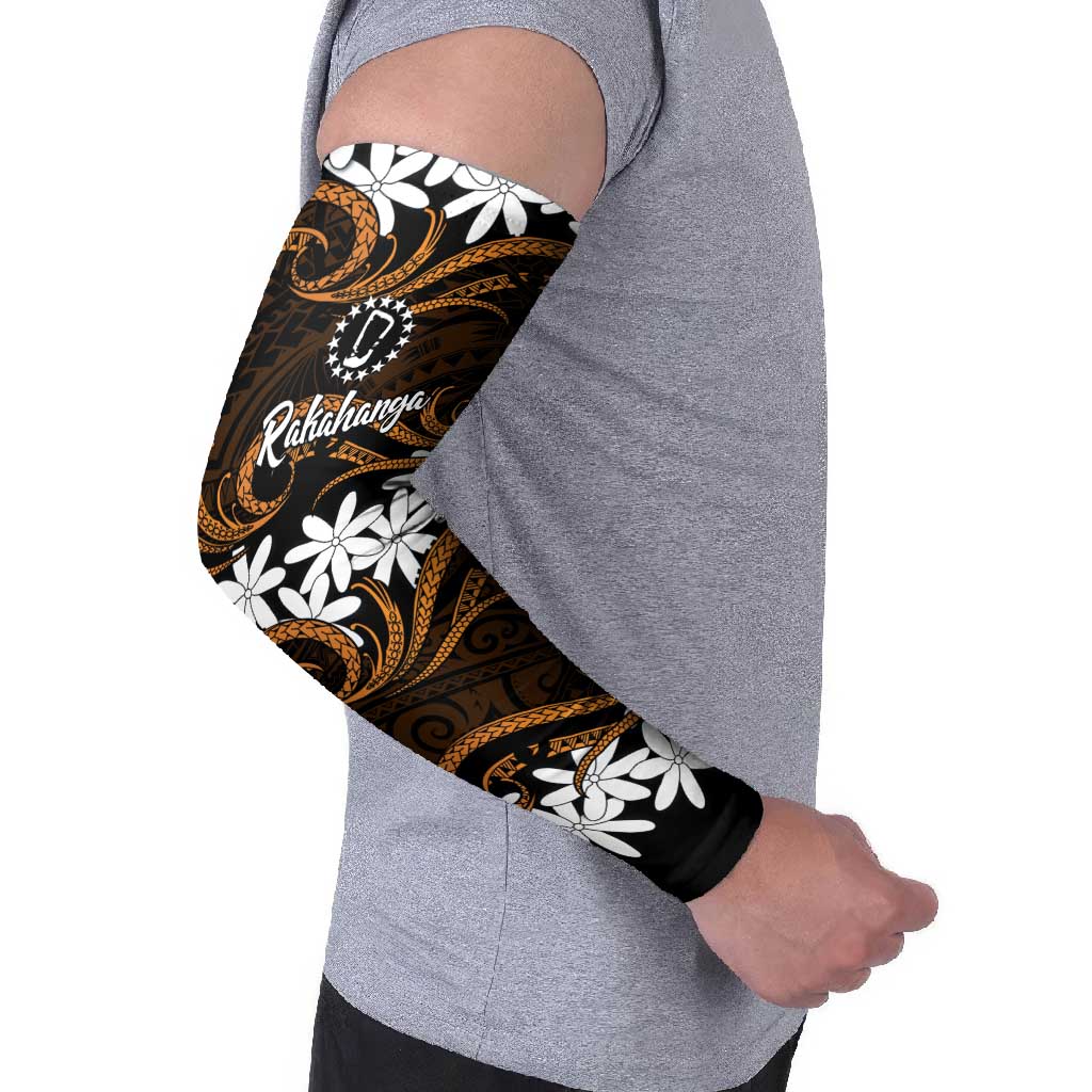 Personalised Cook Islands Rakahanga Arm Sleeves Tiare Maori Polynesian Waves Tattoo