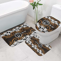 Personalised Cook Islands Rakahanga Bathroom Set Tiare Maori Polynesian Waves Tattoo