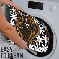 Personalised Cook Islands Rakahanga Bathroom Set Tiare Maori Polynesian Waves Tattoo