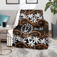 Personalised Cook Islands Rakahanga Blanket Tiare Maori Polynesian Waves Tattoo