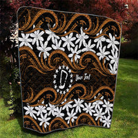 Personalised Cook Islands Rakahanga Quilt Tiare Maori Polynesian Waves Tattoo