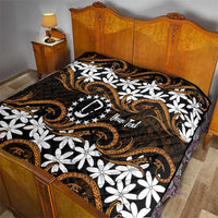 Personalised Cook Islands Rakahanga Quilt Tiare Maori Polynesian Waves Tattoo