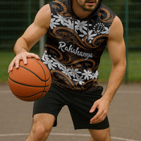 Personalised Cook Islands Rakahanga Sleeveless Hoodie Tiare Maori Polynesian Waves Tattoo