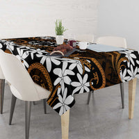 Personalised Cook Islands Rakahanga Tablecloth Tiare Maori Polynesian Waves Tattoo