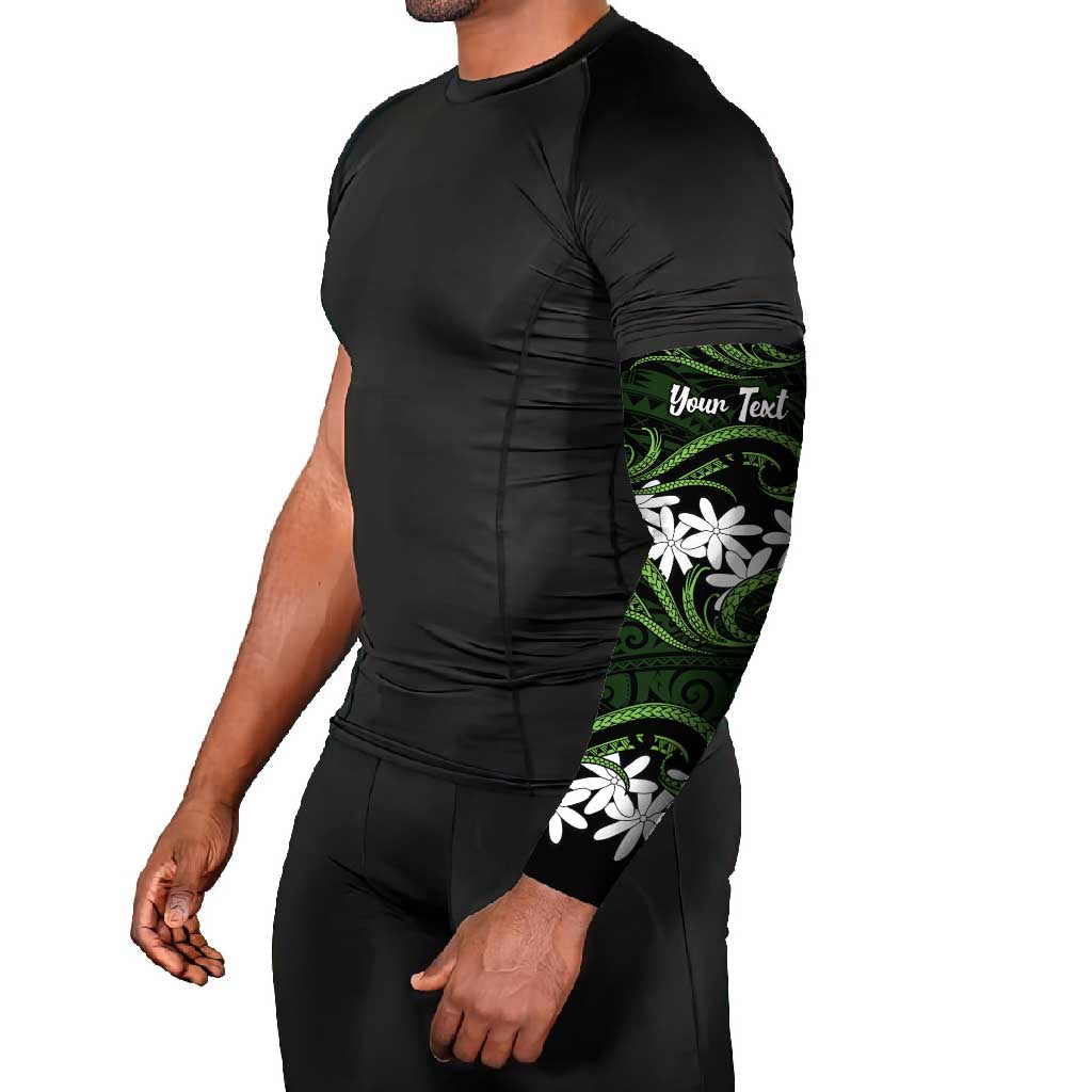 Personalised Cook Islands Palmerston Arm Sleeves Tiare Maori Polynesian Waves Tattoo