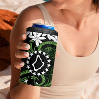 Personalised Cook Islands Palmerston 4 in 1 Can Cooler Tumbler Tiare Maori Polynesian Waves Tattoo