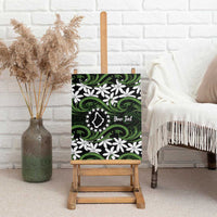 Personalised Cook Islands Palmerston Canvas Wall Art Tiare Maori Polynesian Waves Tattoo
