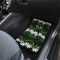 Personalised Cook Islands Palmerston Car Mats Tiare Maori Polynesian Waves Tattoo