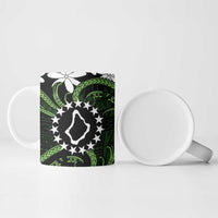 Personalised Cook Islands Palmerston Ceramic Mug Tiare Maori Polynesian Waves Tattoo