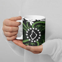 Personalised Cook Islands Palmerston Ceramic Mug Tiare Maori Polynesian Waves Tattoo