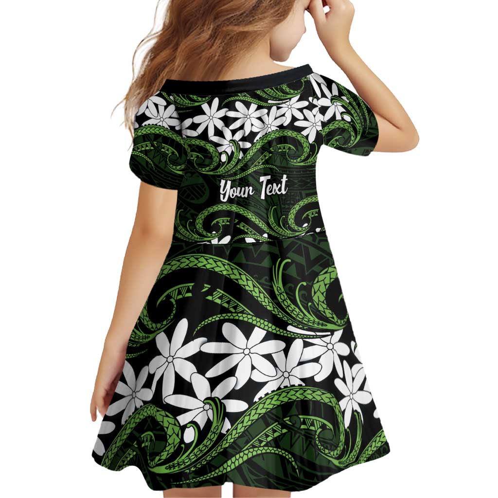 Personalised Cook Islands Palmerston Family Matching Mermaid Dress and Hawaiian Shirt Tiare Maori Polynesian Waves Tattoo LT14 - Polynesian Pride