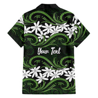 Personalised Cook Islands Palmerston Family Matching Puletasi and Hawaiian Shirt Tiare Maori Polynesian Waves Tattoo LT14 - Polynesian Pride