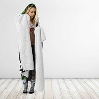 Personalised Cook Islands Palmerston Hooded Blanket Tiare Maori Polynesian Waves Tattoo