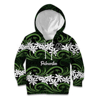 Personalised Cook Islands Palmerston Kid Hoodie Tiare Maori Polynesian Waves Tattoo