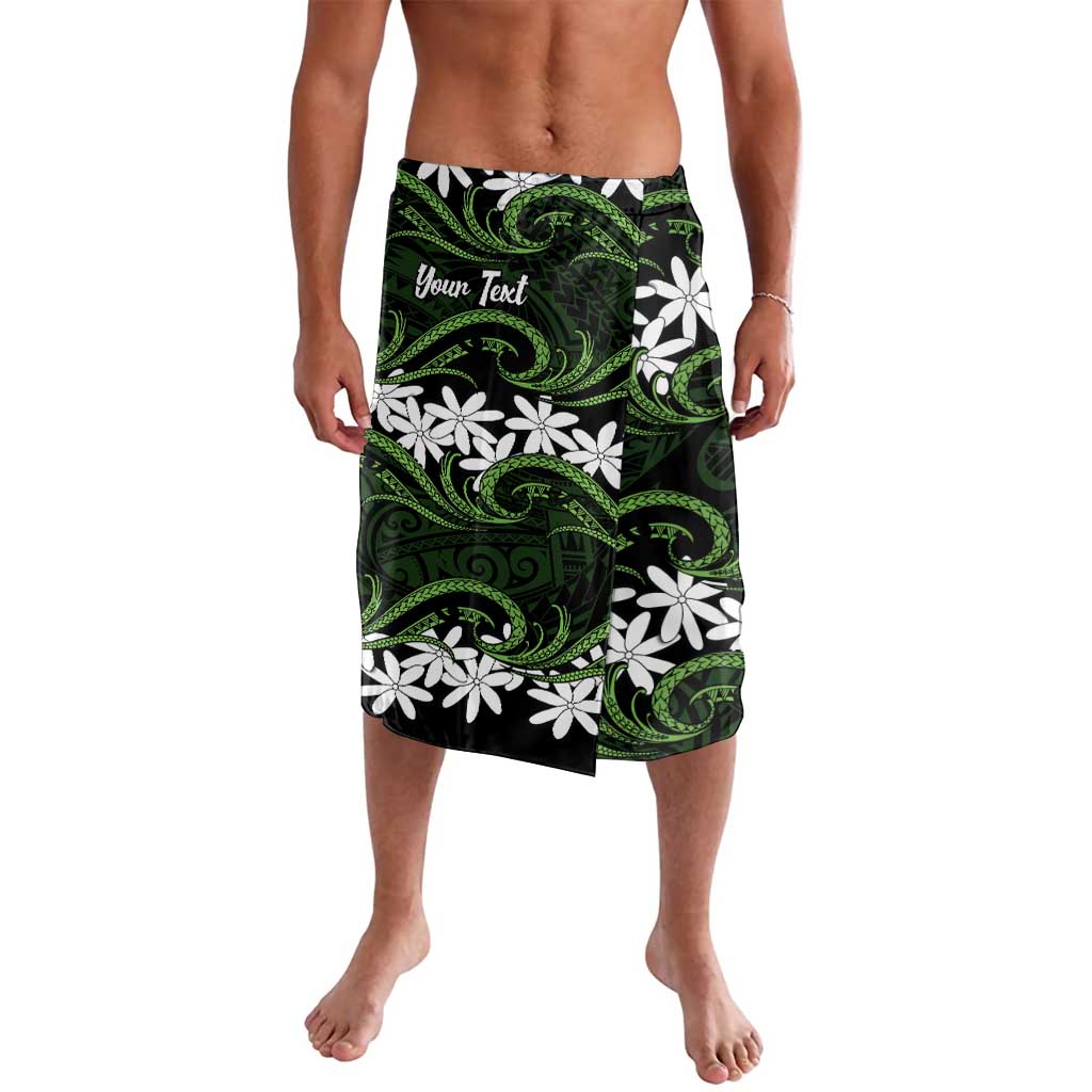 Personalised Cook Islands Palmerston Lavalava Tiare Maori Polynesian Waves Tattoo