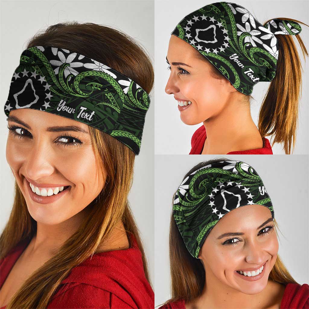 Personalised Cook Islands Palmerston Neck Gaiter Tiare Maori Polynesian Waves Tattoo