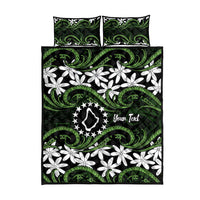 Personalised Cook Islands Palmerston Quilt Bed Set Tiare Maori Polynesian Waves Tattoo