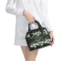 Personalised Cook Islands Palmerston Shoulder Handbag Tiare Maori Polynesian Waves Tattoo