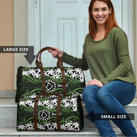 Personalised Cook Islands Palmerston Travel Bag Tiare Maori Polynesian Waves Tattoo