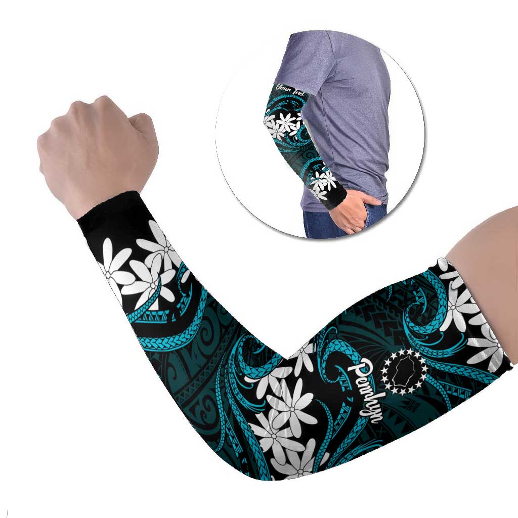 Personalised Cook Islands Penrhyn Atoll Arm Sleeves Tiare Maori Polynesian Waves Tattoo