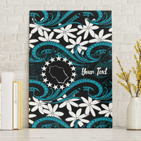 Personalised Cook Islands Penrhyn Atoll Canvas Wall Art Tiare Maori Polynesian Waves Tattoo