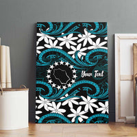Personalised Cook Islands Penrhyn Atoll Canvas Wall Art Tiare Maori Polynesian Waves Tattoo