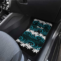 Personalised Cook Islands Penrhyn Atoll Car Mats Tiare Maori Polynesian Waves Tattoo