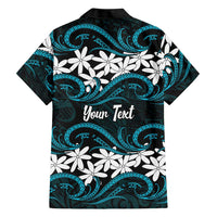 Personalised Cook Islands Penrhyn Atoll Family Matching Puletasi and Hawaiian Shirt Tiare Maori Polynesian Waves Tattoo LT14 - Polynesian Pride