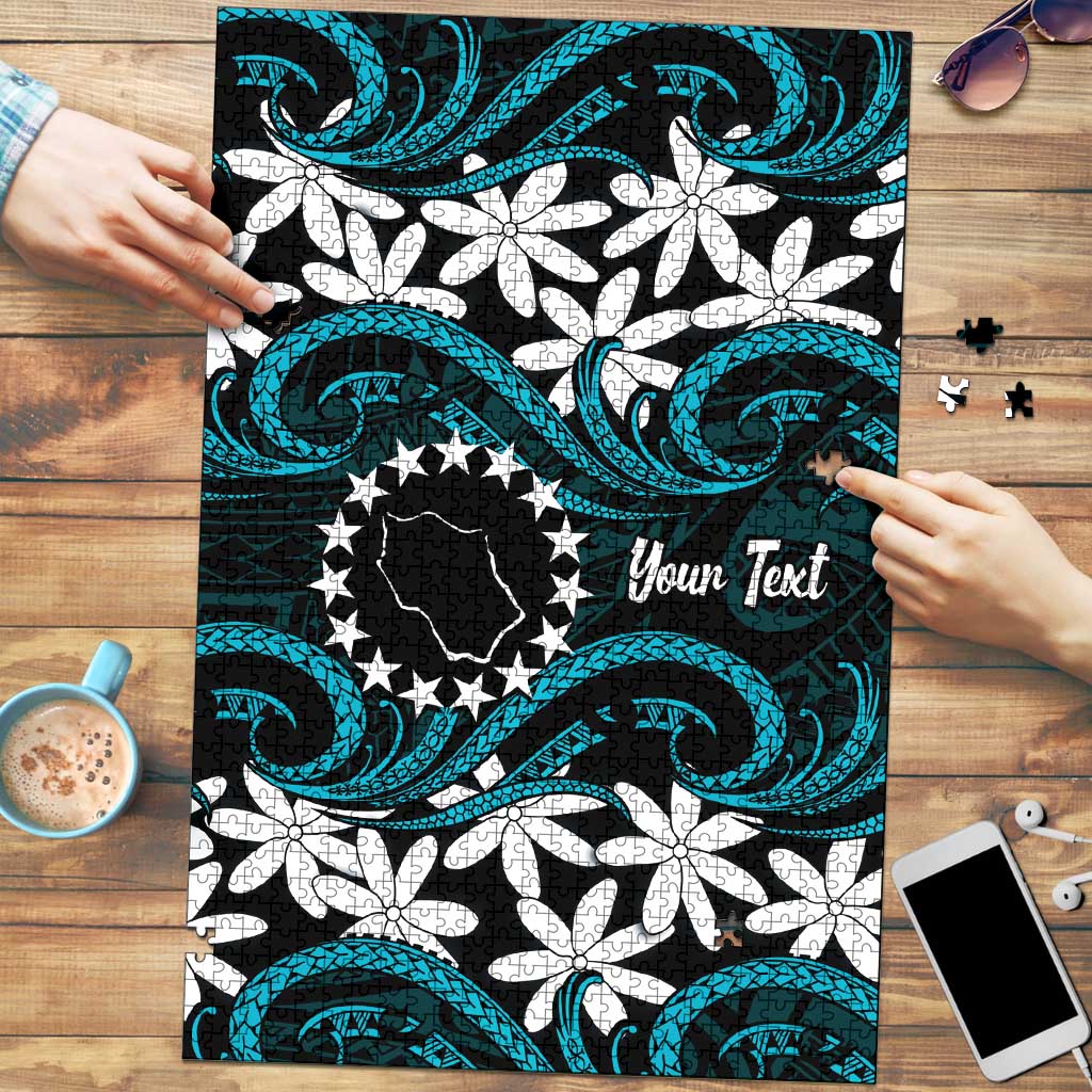 Personalised Cook Islands Penrhyn Atoll Puzzle Tiare Maori Polynesian Waves Tattoo