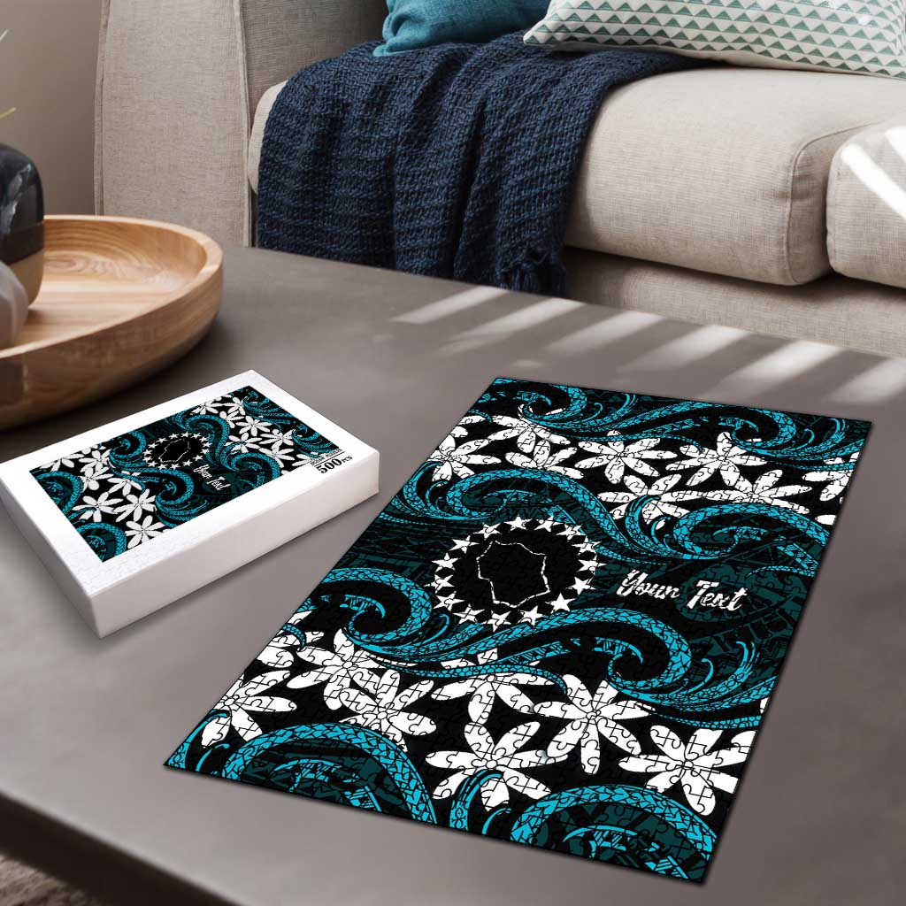 Personalised Cook Islands Penrhyn Atoll Puzzle Tiare Maori Polynesian Waves Tattoo